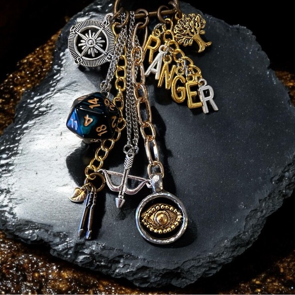 DND Dungeons and Dragons Ranger Themed Bag Charm Great gift for player UNISEX - Picture 9 of 17